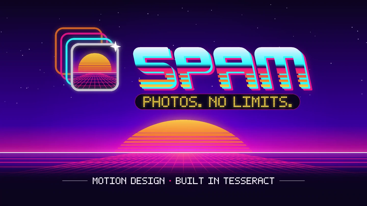 Spam showreel end card